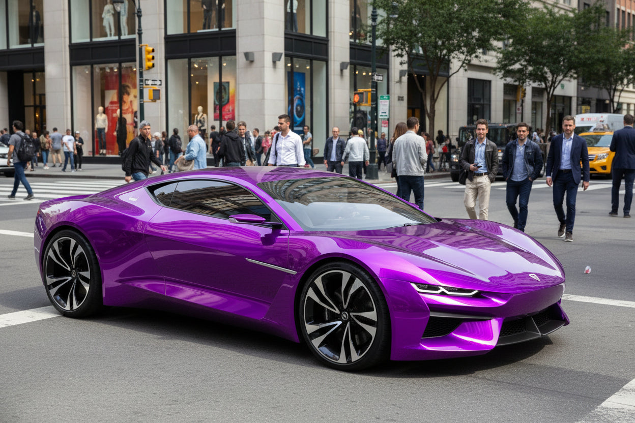 Chrome Metal Grape Purple Premium PPF (Dry/Wet Install)