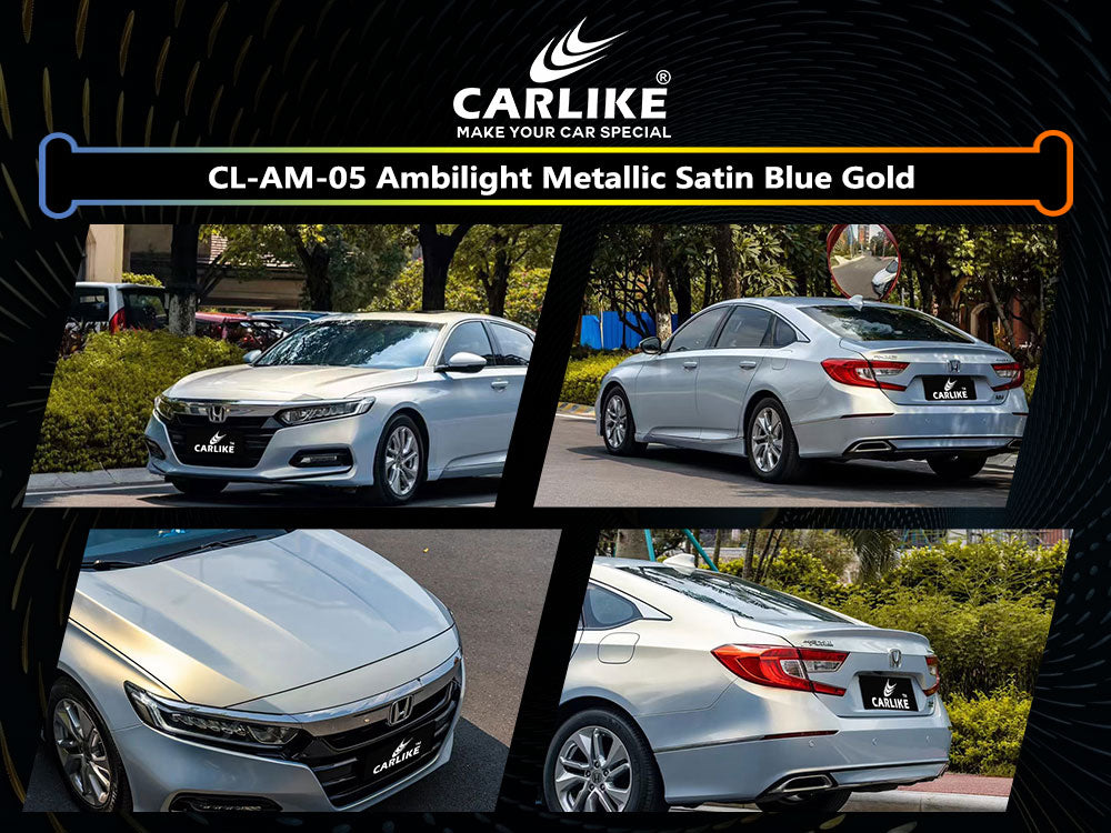 Ambilight Metallic Gloss Blue Gold Car Wrap