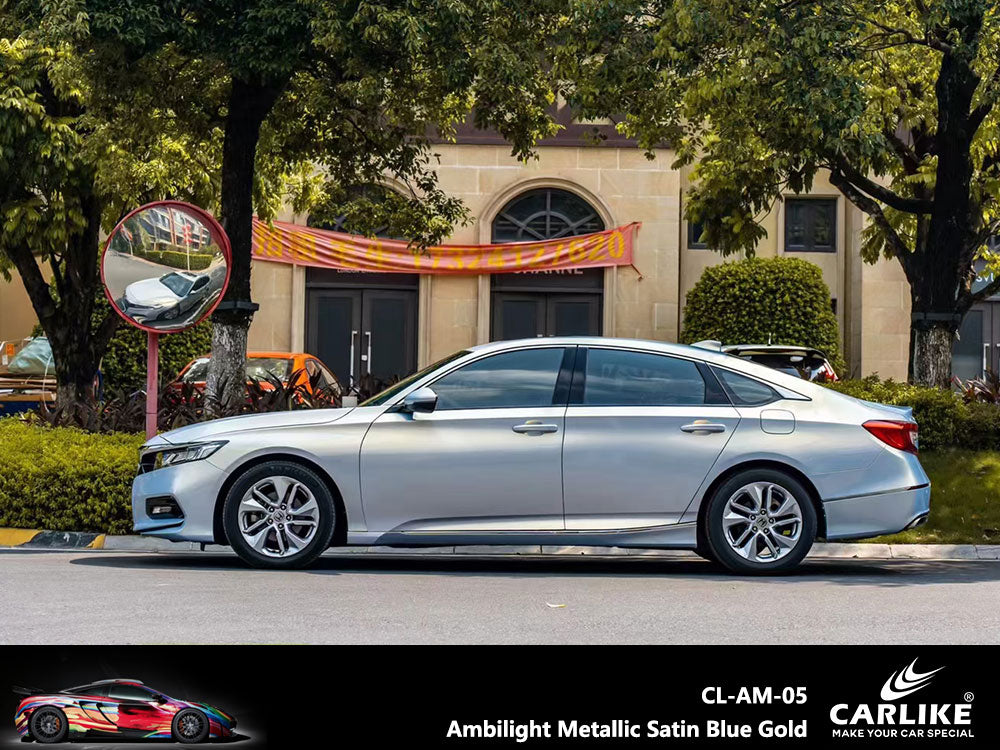 Ambilight Metallic Gloss Blue Gold Car Wrap