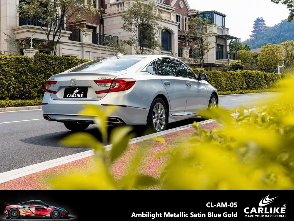 Ambilight Metallic Gloss Blue Gold Car Wrap