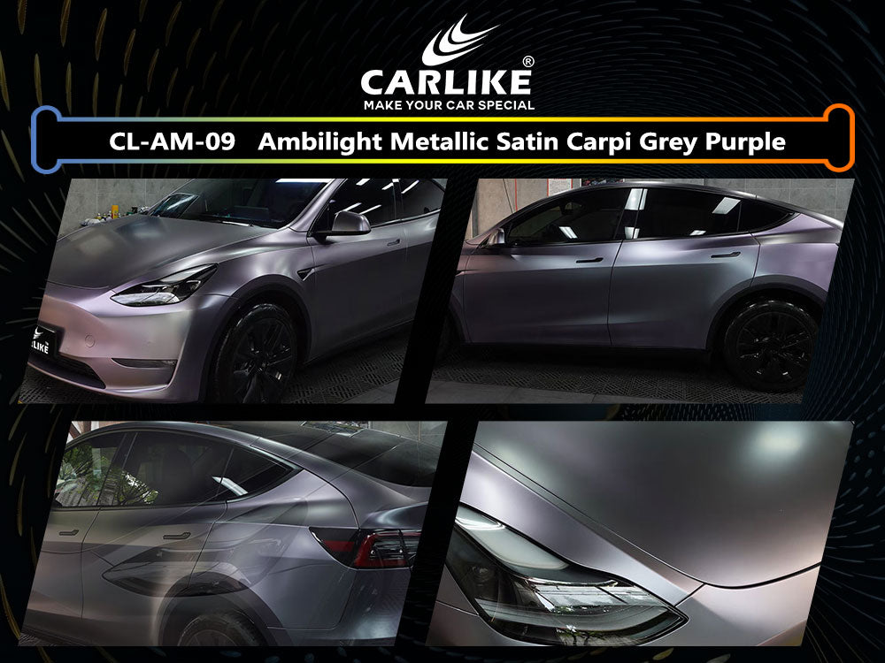 Ambilight Metallic Satin Carpi Grey Purple Car Wrap