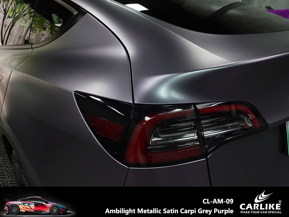 Ambilight Metallic Satin Carpi Grey Purple Car Wrap