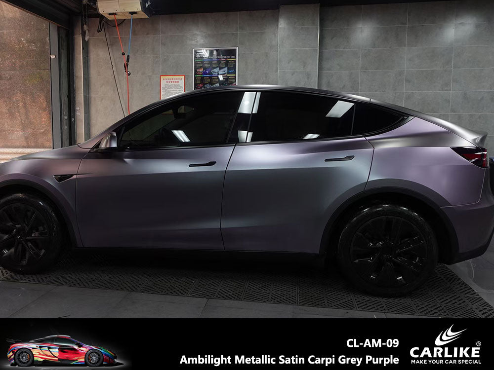 Ambilight Metallic Satin Carpi Grey Purple Car Wrap
