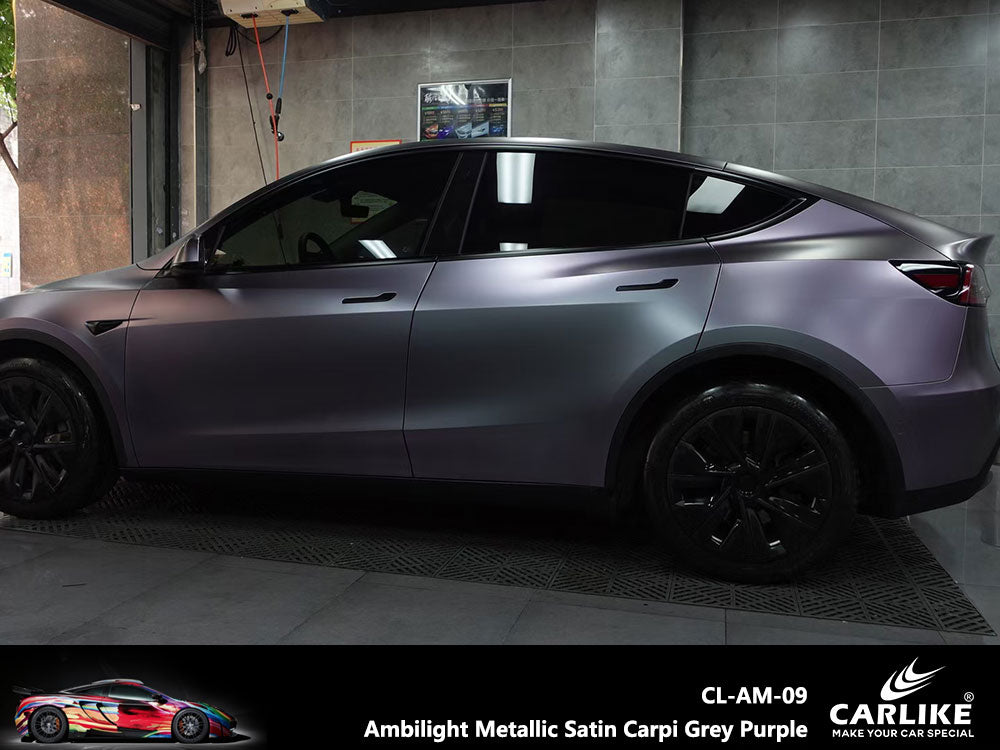 Ambilight Metallic Satin Carpi Grey Purple Car Wrap
