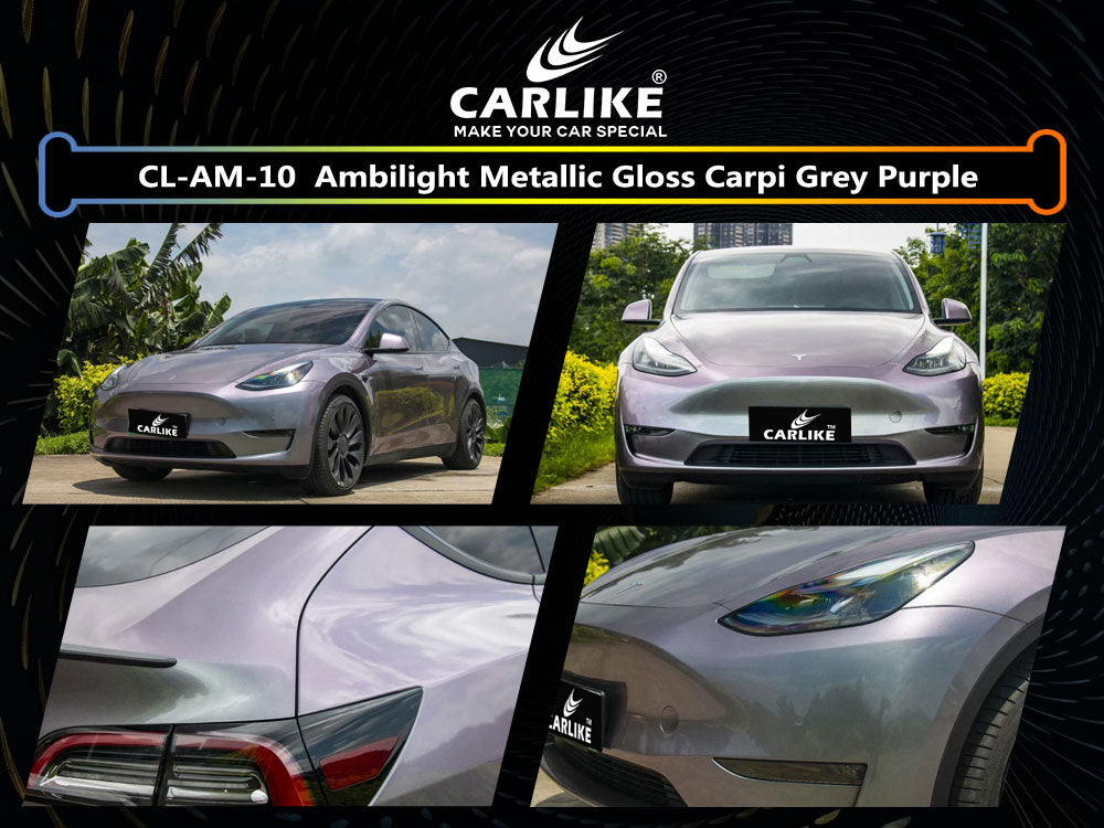 Ambilight Metallic Gloss Carpi Grey Purple Car Wrap
