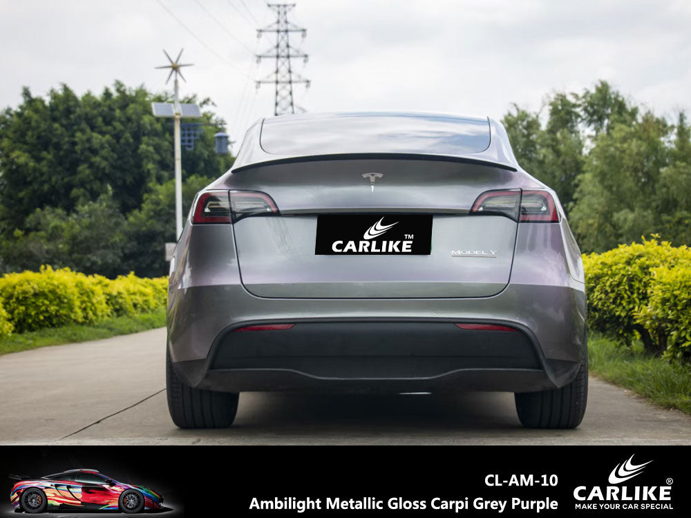 Ambilight Metallic Gloss Carpi Grey Purple Car Wrap