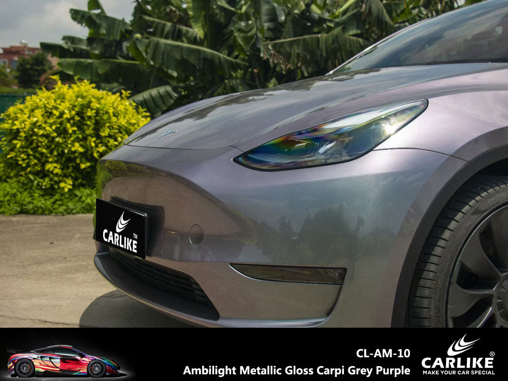 Ambilight Metallic Gloss Carpi Grey Purple Car Wrap