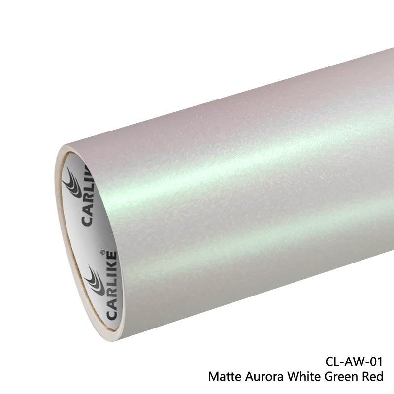 Aurora White Matt White Green Red Car Wrap