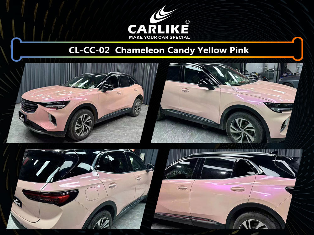 Chameleon Candy Yellow Pink Car Wrap