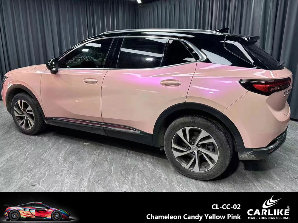 Chameleon Candy Yellow Pink Car Wrap