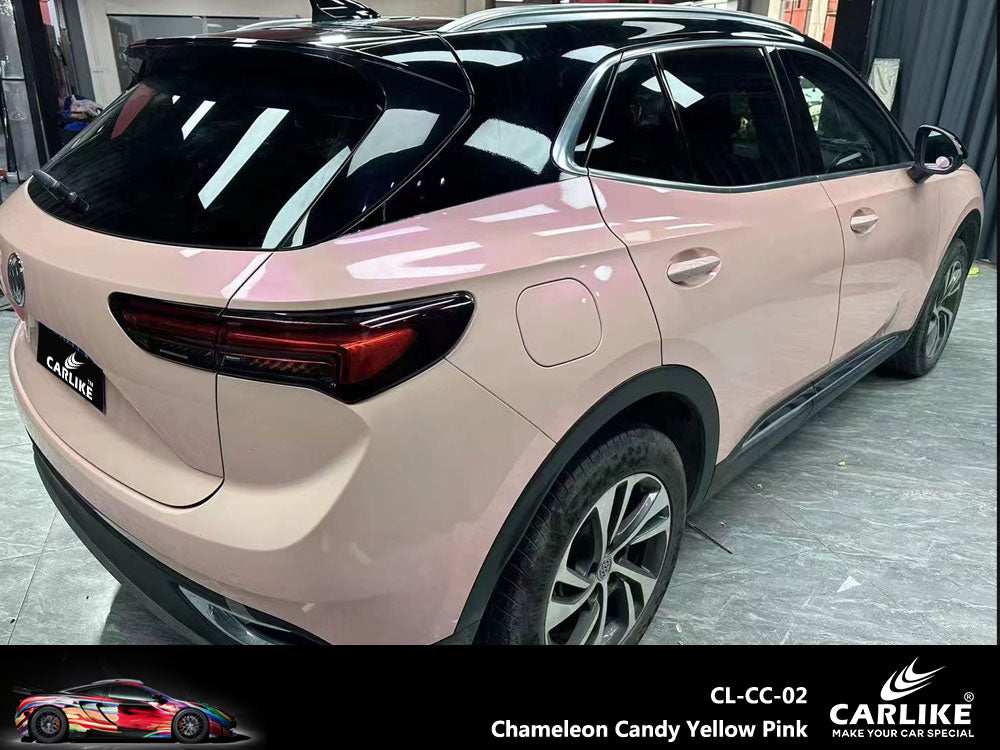 Chameleon Candy Yellow Pink Car Wrap