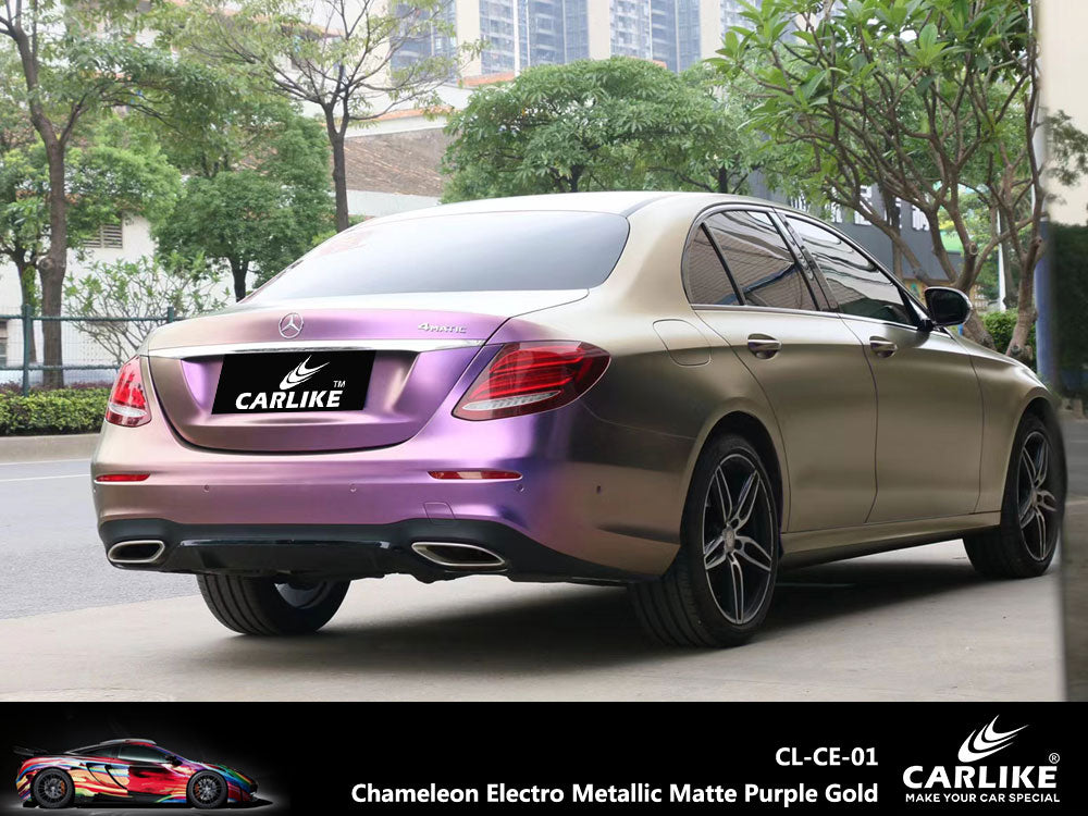 Chameleon Electro Metallic Matte Purple Gold Car Wrap