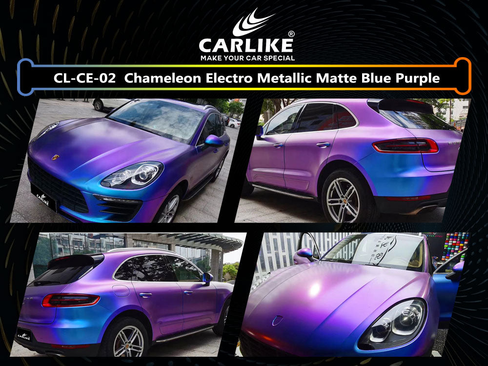 Chameleon Electro Metallic Matte Blue Purple Car Wrap