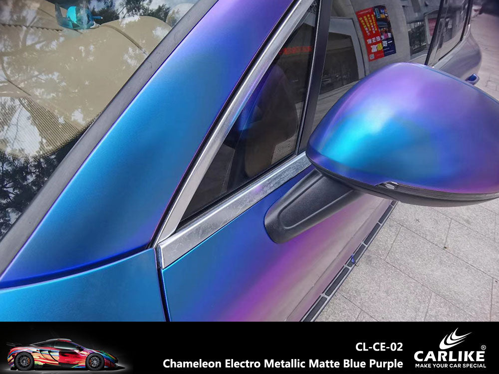 Chameleon Electro Metallic Matte Blue Purple Car Wrap