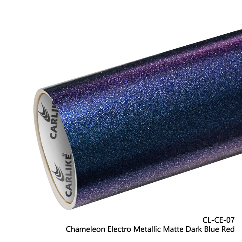 Chameleon Electro Metallic Matte Dark Blue Red Car Wrap