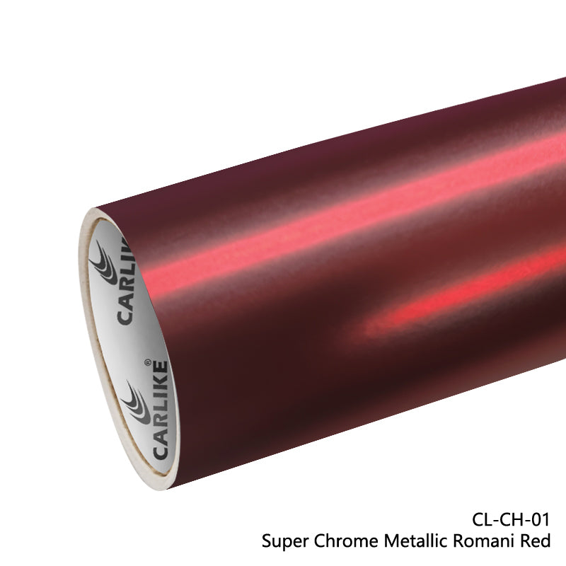 Super Chrome Metallic Romani Red Car Wrap