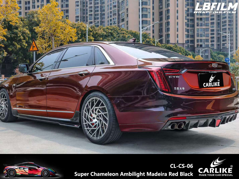 Super Chameleon Madeira Red Black Car Wrap