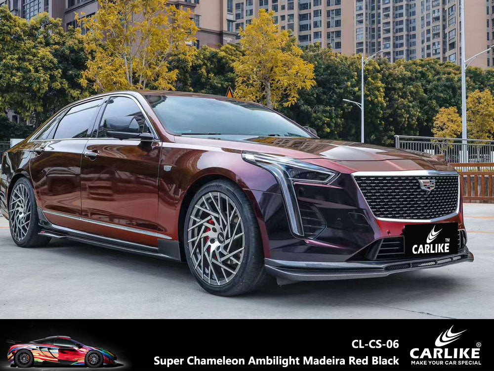 Super Chameleon Madeira Red Black Car Wrap