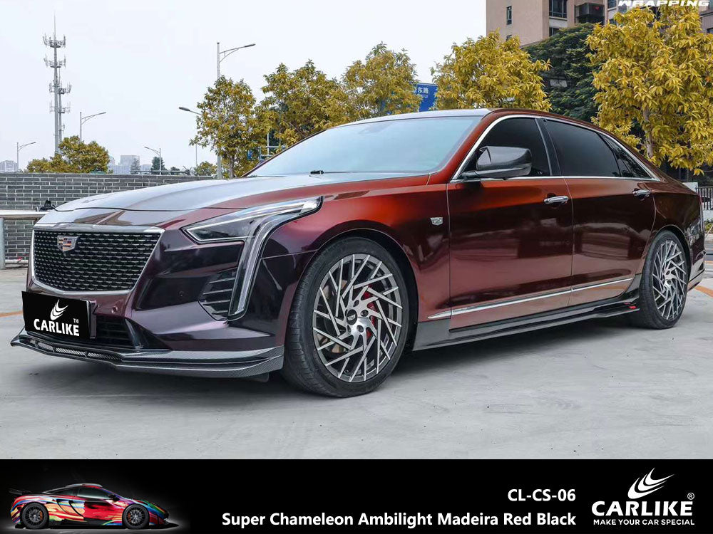 Super Chameleon Madeira Red Black Car Wrap