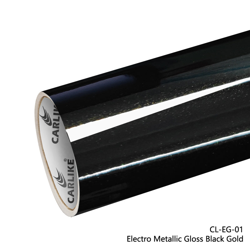 Gloss Electro Metallic Electric Black Gold Car Wrap