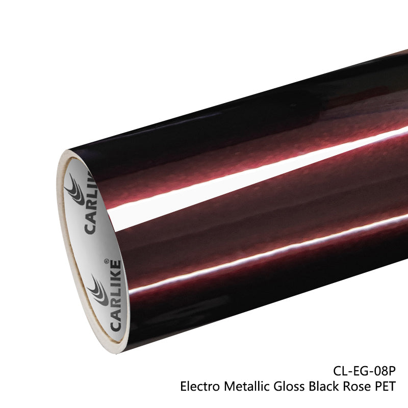 Gloss Electro Metallic Black Rose Car Wrap