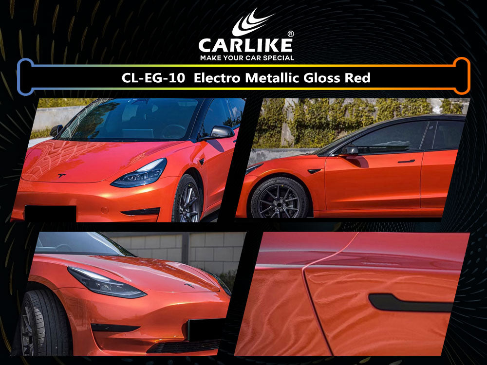 Gloss Electro Metallic Red Car Wrap