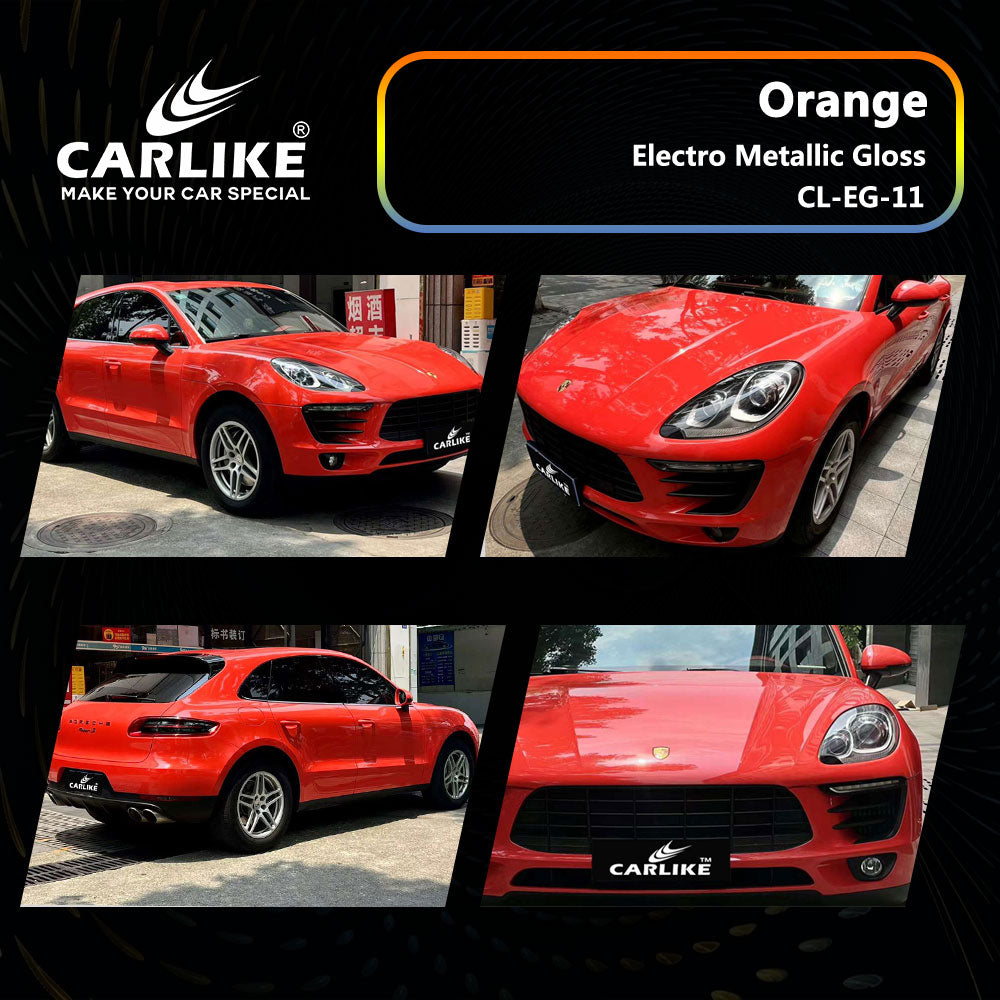 Gloss Electro Metallic Orange Car Wrap