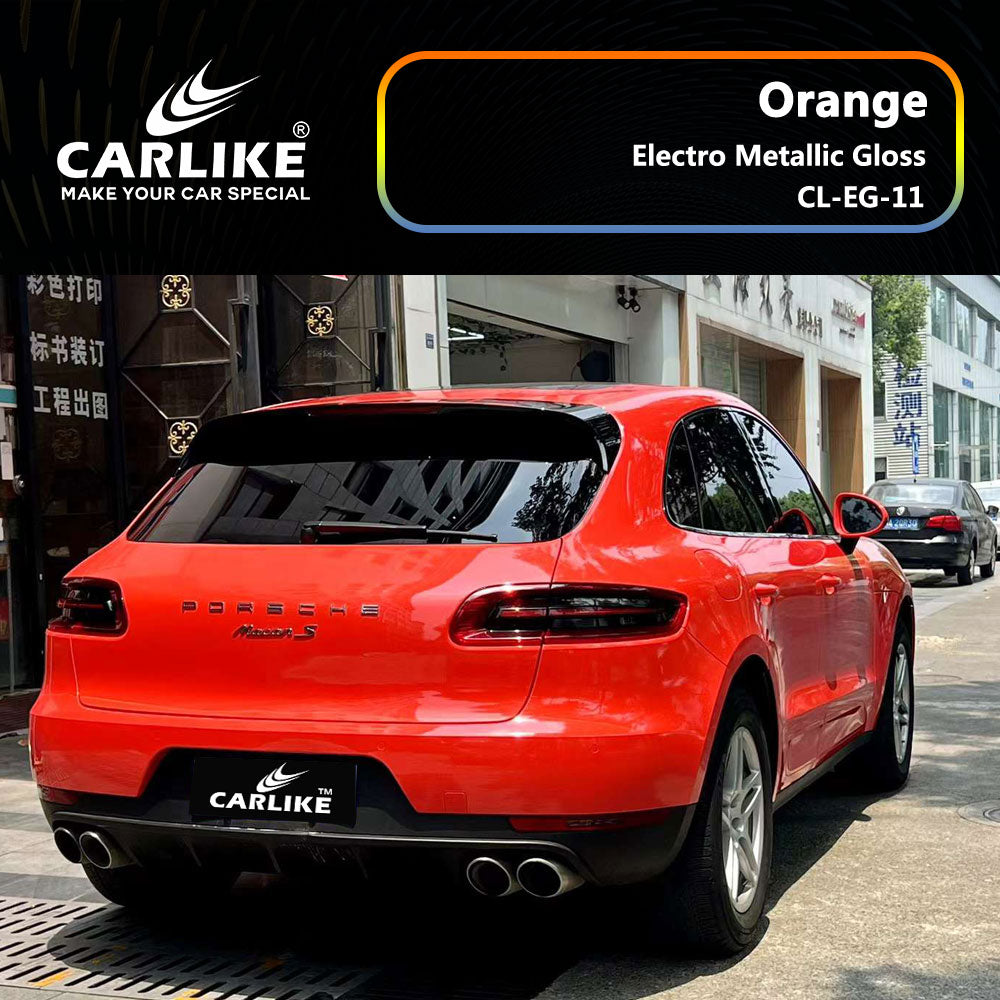 Gloss Electro Metallic Orange Car Wrap