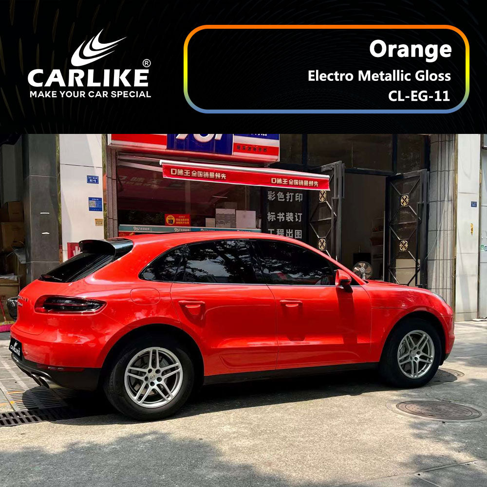 Gloss Electro Metallic Orange Car Wrap
