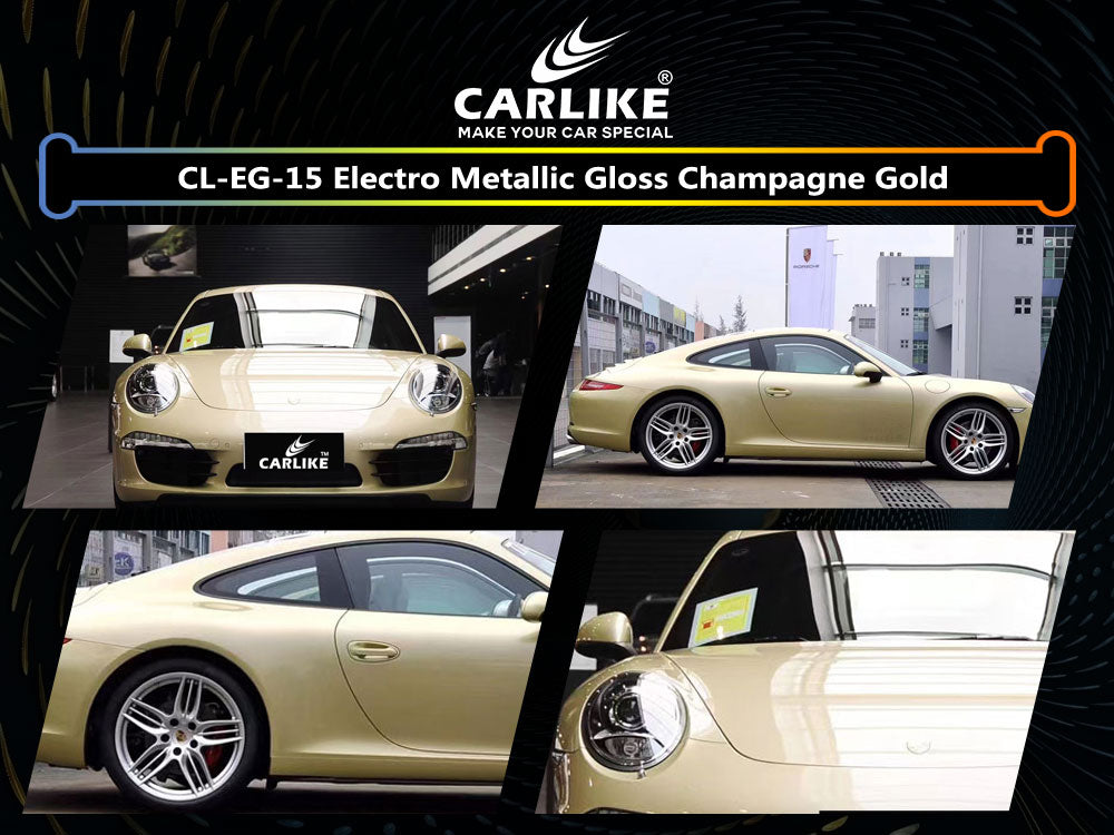 Gloss Electro Metallic Champagne Gold Car Wrap
