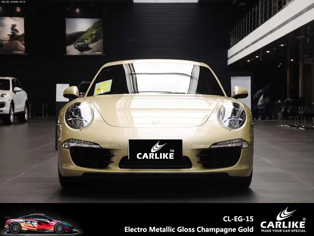 Gloss Electro Metallic Champagne Gold Car Wrap