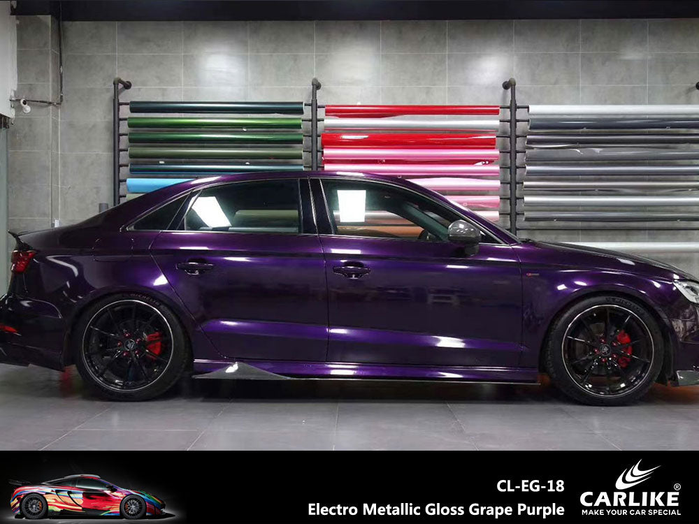 Gloss Electro Metallic Grape Purple Car Wrap