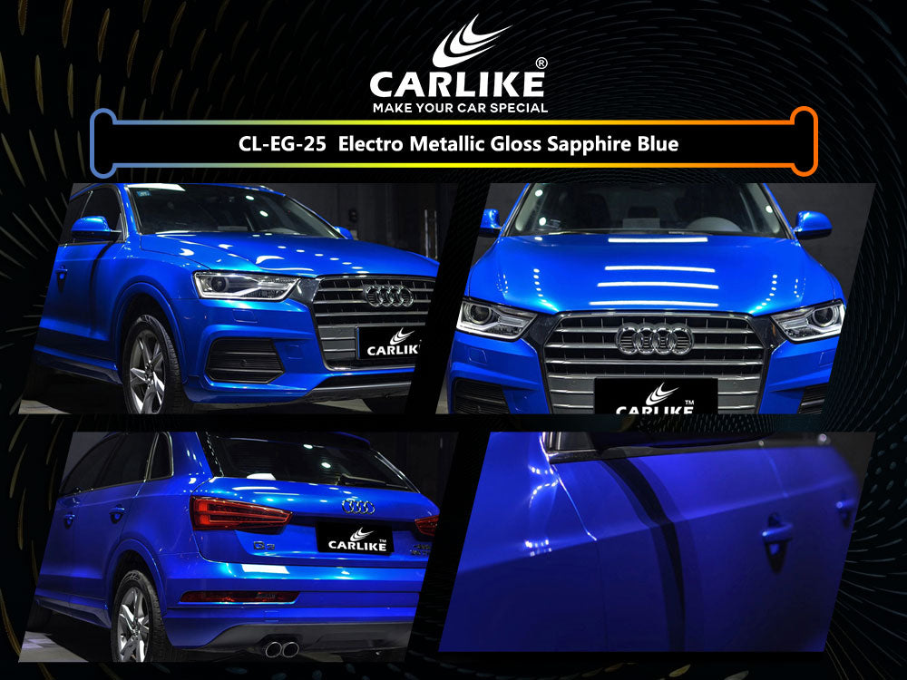 Gloss Electro Metallic Sapphire Blue Car Wrap
