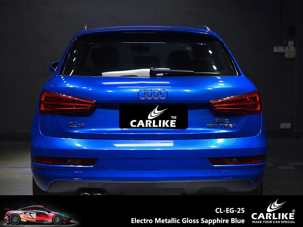 Gloss Electro Metallic Sapphire Blue Car Wrap