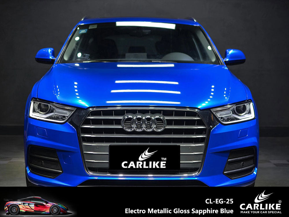 Gloss Electro Metallic Sapphire Blue Car Wrap