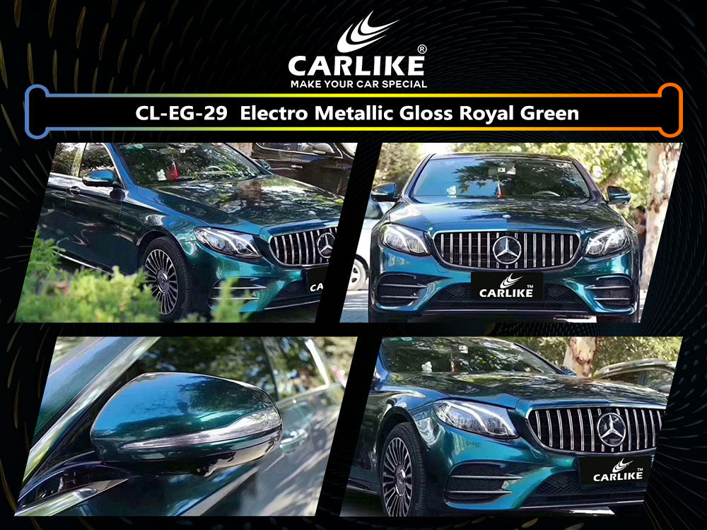 Gloss Electro Metallic Royal Green Car Wrap