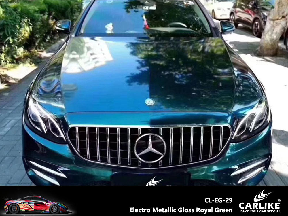 Gloss Electro Metallic Royal Green Car Wrap