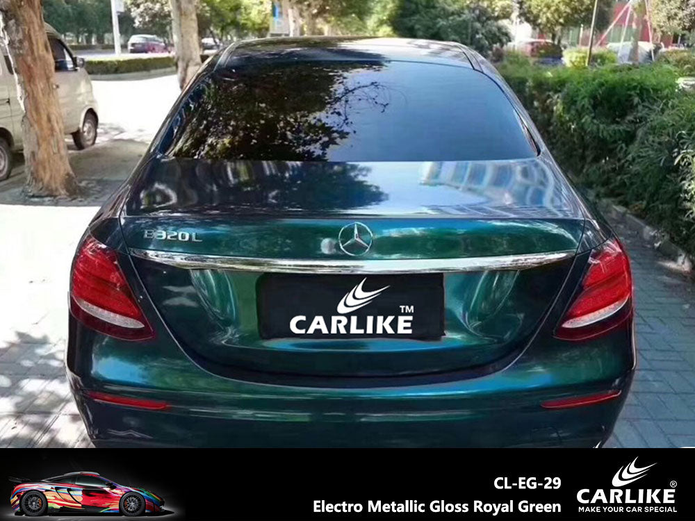 Gloss Electro Metallic Royal Green Car Wrap