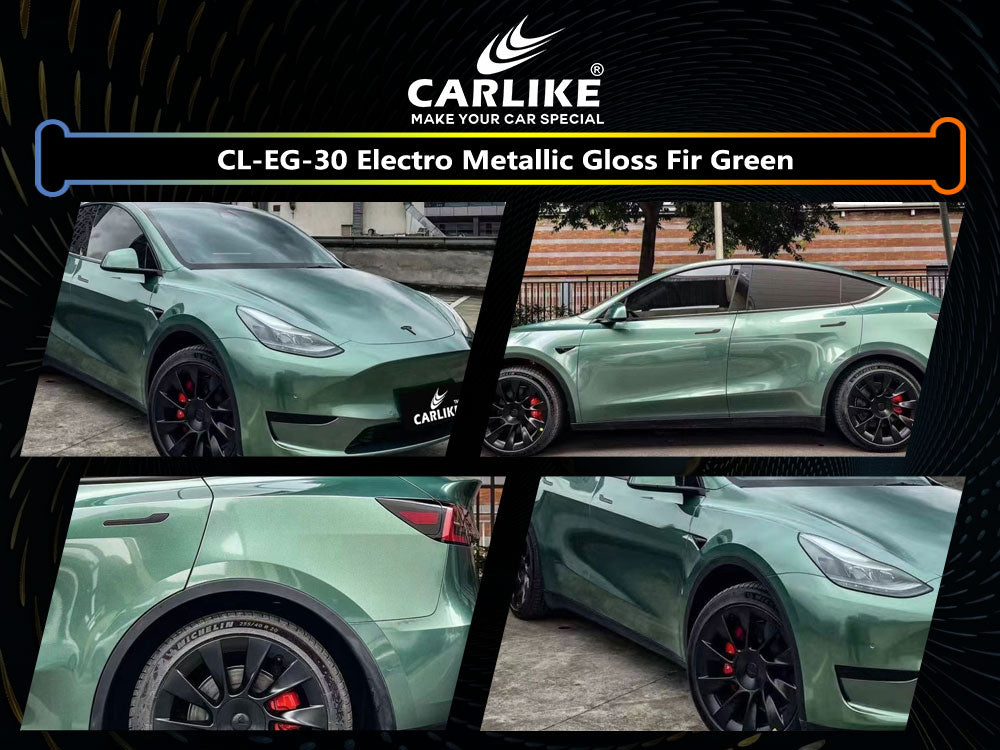 Gloss Electro Metallic Electric Fir Green Car Wrap