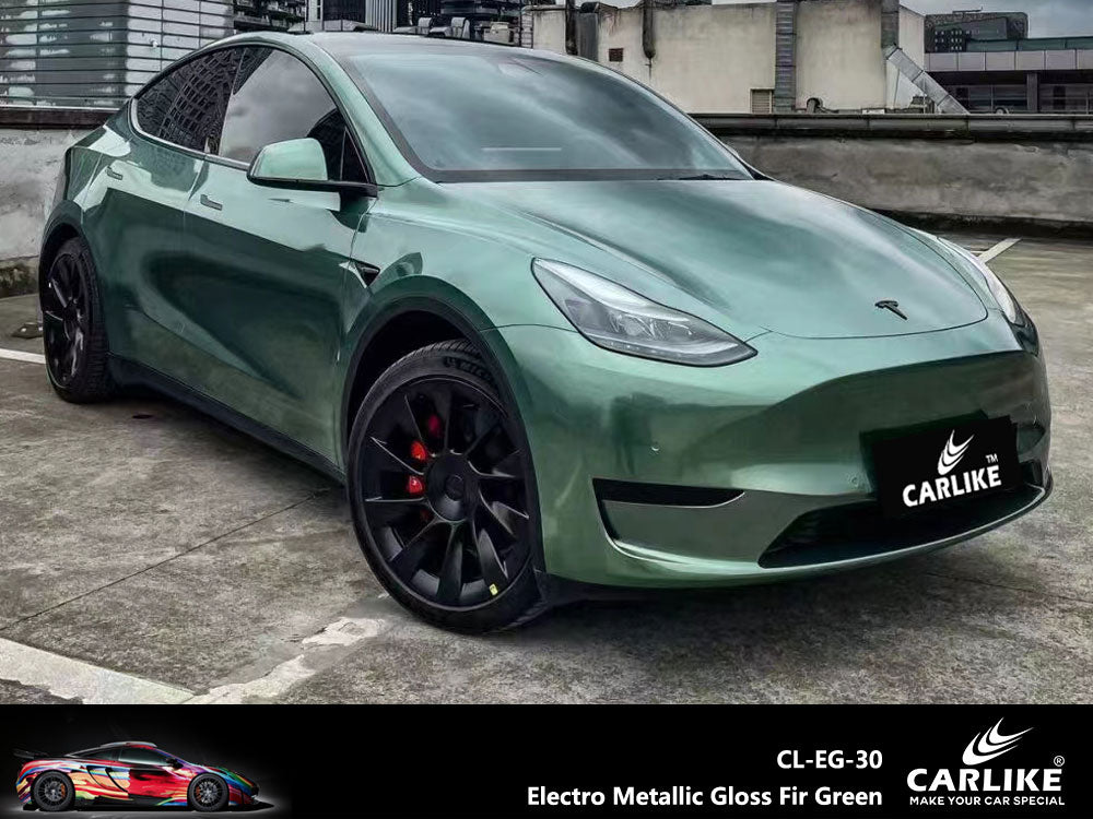 Gloss Electro Metallic Electric Fir Green Car Wrap