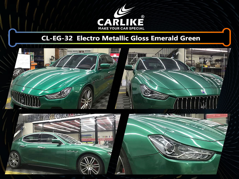 Electro Metallic Gloss Emerald Green Car Wrap