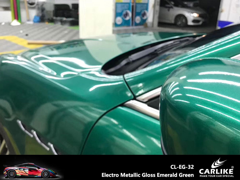 Electro Metallic Gloss Emerald Green Car Wrap