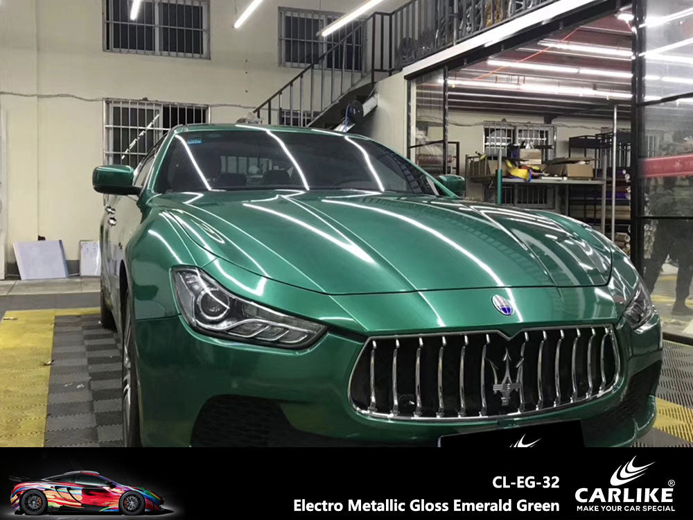 Electro Metallic Gloss Emerald Green Car Wrap