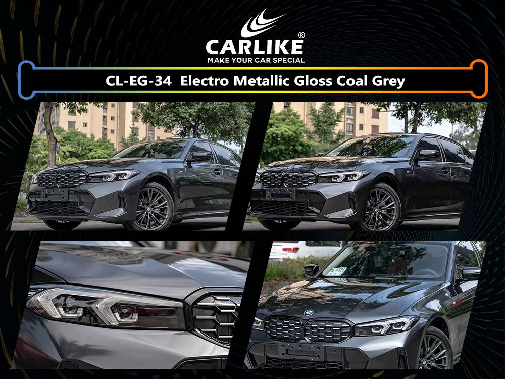 Electro Metallic Gloss Coal Grey Car Wrap