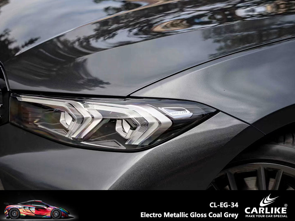 Electro Metallic Gloss Coal Grey Car Wrap