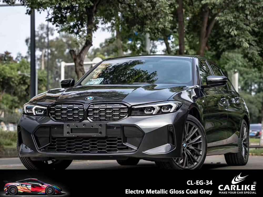 Electro Metallic Gloss Coal Grey Car Wrap