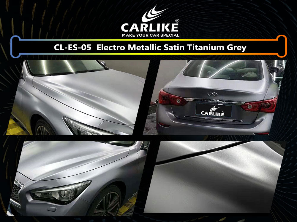 Electro Metallic Satin Electric Titanium Grey Car Wrap