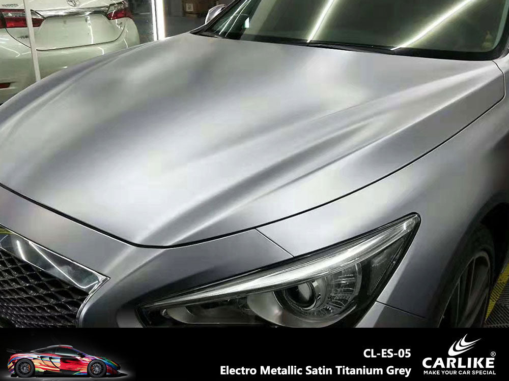 Electro Metallic Satin Electric Titanium Grey Car Wrap