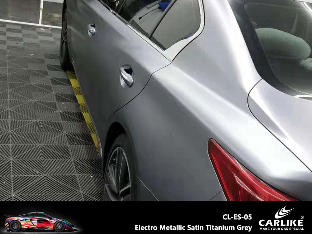 Electro Metallic Satin Electric Titanium Grey Car Wrap