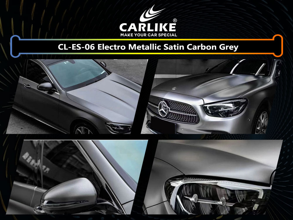 Electro Metallic Satin Carbon Grey Car Wrap
